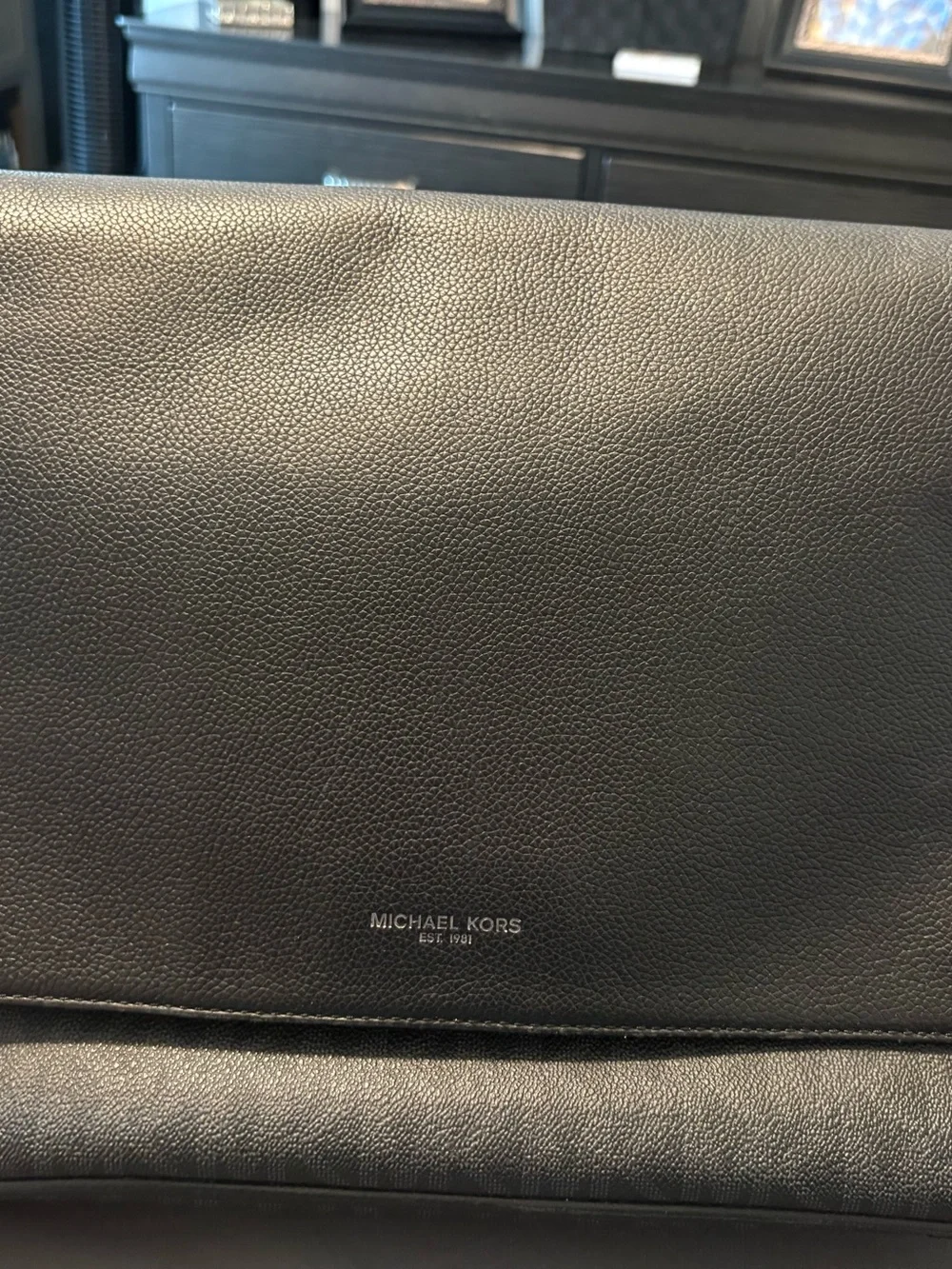Bag-Men’s Black Michael Kors’s messengers Bag MK bag with signature logo print.